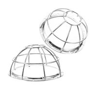 MAGICLULU 2pcs Housse de Protection pour Détecteur de Fumée en Fer Argenté Filet Antidéflagrant et Câble Antivol pour Sécurité à Domicile