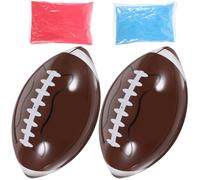 MAGICLULU 2Pièces Ballon de Rugby Gender Reveal avec Poudre Colorée Annonce de Genre Accessoires de Fête et Décoration Originale