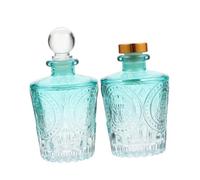 MAGICLULU 2Pièces Bouteilles Aromathérapie Verre Sculpté pour Huile Parfait pour Diffusion Arômes Et Purification De Air