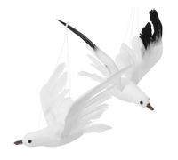 MAGICLULU 2pièces Fausse Mouette Simulation Ornements Oiseaux De Mer Décoration De Style Méditerranéen Fausse Mouette Volante Ornements De Paysage De Jardin