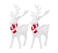 MAGICLULU 2pièces Ornement De Cerf pour Sapin De Noël Statue De Cerf Debout pour Décoration Intérieur Décorations De Renne De Noël
