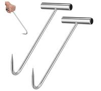 MAGICLULU 2pièces Outil De Levage Pour Couvercle De Regard Crochet Forme De Outil Pratique Pour Ouvrir Les Plaques Égout Crochet De Levage Robuste Et Portable