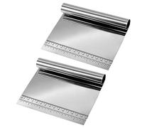 MAGICLULU 2pièces Râpes Pâte Inox Avec Échelle Couteaux Pâtisserie Multifonctions Pour Découpe Et Grattage Outils Cuisine Polyvalents Et Maniables