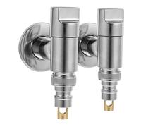 MAGICLULU 2Pièces Robinet de Lave Linge avec Valve Arrêt Automatique Accessoires pour Installation Facile Compatible Plupart des Modèles Inoxydable Prévention
