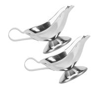 MAGICLULU 2pièces Saucière Pichet à Acier Inoxydable Avec Bec Verseur Pour Lait Sauce Miel