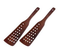 MAGICLULU 2pièces Spatule de Cuisine Bois Filtre Spatule Antiadhésive pour Poêles et Casseroles Set de Bois