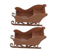 MAGICLULU 2pièces Traîneaux De Noël Plastique Lot de Petits Traîneaux Décoratifs pour Décoration De Bureau Et Centre De Table De Noël