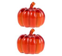 MAGICLULU 2pièces Veilleuse Citrouille LED pour Halloween Centre De Table Citrouille Lumineux Plastique Lanterne Décorative Jack o Lantern pour Fête Intérieur