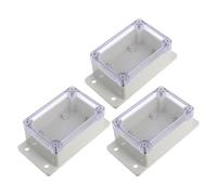 MAGICLULU 3 Boîtes Électriques Étanches Extérieures avec Couvercle Transparent - Boîtiers de Jonction Imperméables pour Distribution d'Énergie, Chantiers et Lieux Publics