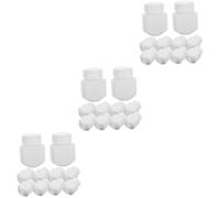 MAGICLULU 3 Ensembles Bouteille De Pilulier Rechargeable Voyage De Toilette Capsule Conteneur De Voyage De Pilule Petites Bouteilles Avec Couvercles Pehd Blanche 10 Pièces * 3