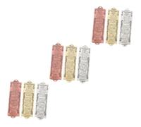 MAGICLULU 3 Ensembles D'israël Messianique Religieux Ancien Décorations Décoration Vintage Décoration Mezouza Porte Décor De Symboles Mezouza Décor De Mezouza en Métal 3 Pièces * 3
