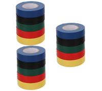 MAGICLULU 3 Ensembles Ruban Adhésif Électrique Isolant Ignifuge De Rubans De Couleurs Rouge Jaune Bleu Vert Noir Pour Électriciens Et Réparations À Chaleur Usure 5 Pièces * 3