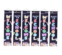 MAGICLULU 3 Paires Bannière de Porte Scolaire Polyester Décoration Suspendue Colorée Welcome Back To School pour Salle de Classe Décorations de Rentrée Adaptées Aux Scolaires