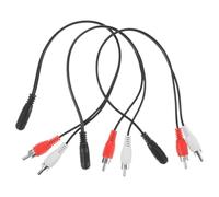 MAGICLULU 3 Pièces Adaptateur Audio Mini Jack Stéréo 3, 5mm | Câble de 6 Pouces, Fil Acier, Connexion Plug And Play, pour Téléviseurs et Équipements Audio