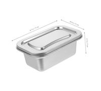 MAGICLULU 3 Pièces Boîte de Rangement Hermétique Acier Inoxydable pour Glaces et Sorbets Conteneur Pratique pour Congélateur et Réfrigérateur Conservation Odeur Accessoire de Cuisine Compact