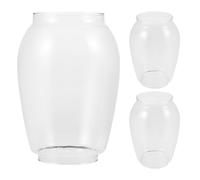 MAGICLULU 3 Pièces Chimney Candle Holder Replacement Windproof Glass Lamp Globe For Vintage Kerosene Oil Lamps Hurricane Shade For Outdoor And Indoor Use