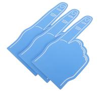 MAGICLULU 3 pièces Doigts Géants Mousse Bleus pour Encouragement Sportif Accessoires Cheerleading Durables et Décoratifs pour Événements et Esprit Équipe