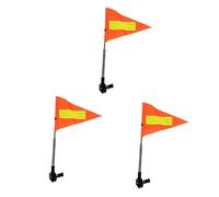 MAGICLULU 3 Pièces Drapeau Rétractable pour Golf Cart Drapeau de Sécurité Réfléchissant Accessoire Visible pour Véhicules et Fauteuils
