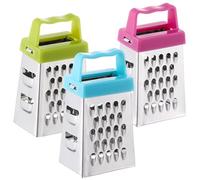 MAGICLULU 3 Pièces Mini Râpe à Fromage Acier Inoxydable Râpe Multifonction pour Légumes et Fruits Trancheuse Compacte Sûre et Facile à Utiliser pour Cuisine Quotidienne