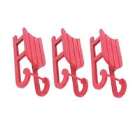 MAGICLULU 3 Pièces Mini Wooden Christmas Sleigh Ornaments Compact Tabletop Holiday Decor Santa Sleds for DIY Crafts and Festive Home Decoration