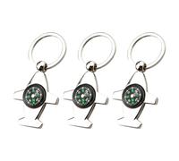 MAGICLULU 3 Pièces Pendentif Boussole en Alliage de Zinc Forme Avion, Accessoire Compact et Créatif pour Randonnée et Pêche, Aide Direction Extérieure Pratique