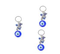 MAGICLULU 3 Pièces Pendentif Chouette Œil Pendaison Pendentif Yeux Du Diable Décoration Suspendue Oeil Du Diable Turc Bleu Alliage