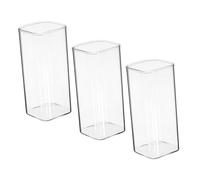 MAGICLULU 3 Pièces Verres Carrés Verre Borosilicate Haute Résistance Thermique Tasses Modernes pour Déjeuner Jus Lait Café Micro Ondes Compatible