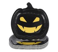 MAGICLULU 30 pièces Assiettes Papier Pumpkin Lot de Assiettes Décoratives pour Halloween Vaisselle de Fête Automnale et Thanksgiving avec de Citrouille