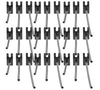 MAGICLULU 30 Pièces Crochets Suspendre pour Murs Grillagés en Fer Noir | Crochet Mural à Grille, Simple et Moderne, pour Retail et Décoration Intérieure