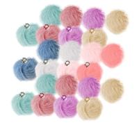 MAGICLULU 30 pièces Pendentifs Boules Laine Multicolores Accessoires DIY pour Boucles Oreilles et Porte-clés Création Bijoux Charms Pendentif Boucle Oreille