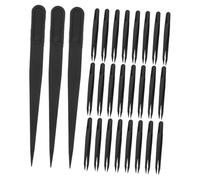 MAGICLULU 30 Pièces Plastic Tweezers For Beading Safe Soft Plastic Small Tongs With Straight Tip For Fine Motor Skills DIY Jewelry Crafting Classroom And Party Activities