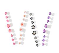 MAGICLULU 32 Pcs Séparateurs D'orteils en Silicone pour Pédicure Design Fleur Délicat, Facilitant L'application du Vernis à Ongles, pour Soins des Pieds et Nail Art