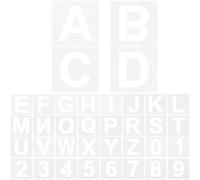 MAGICLULU 36 pièces Pochoirs Lettres Réutilisables Lettres Grandes et Petites pour Peinture Murale et Projets DIY Créatifs