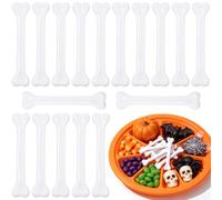 MAGICLULU 36Pcs Mini Os en Plastique, Squelette Réaliste, Décor Halloween | Petits Os Humains pour Table, Maison Hantée, Bocal de Potion, Scène Gothique et Loisirs Créatifs