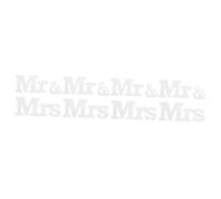 MAGICLULU 4 Ensembles Accessoires de décoration de Mariage pour décorations Signes de Mariage Signe Juste marié Lui Rouge Figurine de Signe M. et Mme Signes décoratifs de Mariage PVC Blanche