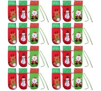 MAGICLULU 4 Ensembles De Bouteille De Vin De Noël À Vin Résistants À l'usure Refroidisseur De Vin À Vin Bouteilles Décorations De Bonbons De Noël Chiffon 6 Pièces * 4