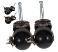 MAGICLULU 4 ensembles Furniture Caster Wheels With Brake Threaded Vintage Style Replacement For Office Chair Desk Chair Small Furniture