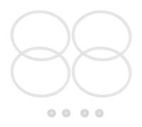 MAGICLULU 4 Ensembles Joint Silicone pour Boîte Repas, Rond, Blanc | Silicone Alimentaire, pour Contenants Plastiques, Usage Bureau et Déplacement, Stockage Repas Préparés, Anti-fuite