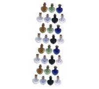 MAGICLULU 4 Ensembles Pendentif en Verre en Verre en Forme De Cœur Liège Couvercles Bouteilles De Type Coeur avec Souhait Bocal en Verre Bouteille De Souhaits en Verre Un Verre 7 Pièces * 4