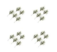 MAGICLULU 4 Ensembles Rameau D'olivier Artificiel Fruit Partir Bifurquer Simulé Simuler Sombre Branches Séché Réaliste Petit Faire La Fête Décoration Faux Verdure Vert Plastique 5 Pièces * 4