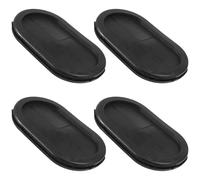 MAGICLULU 4 Œillets de Perçage Ovales en Caoutchouc Noir, Joints de Protection des Câbles, sans Odeur, à Clipser le Trou de Perçage, Lot de 4