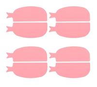 MAGICLULU 4 Paires de Coussinets en Silicone Poisson pour Rehaussement de Cils, Autocollants Doux pour Contour des Yeux, Accessoires pour Maquillage et Recourbe-cils, Couleur Rose Pastel,