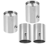 MAGICLULU 4 Pcs Support de Tringle à Rideau de Support de Barre de 25mm en Acier Inoxydable Argenté Épais pour Barre de Penderie et Rideau