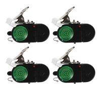 MAGICLULU 4 Pièces Alarme de Pêche Électronique pour Canne à Pêche Clip Solide et Alarme Sonore Puissante Matériau Plastique Noir pour Débutants et Garçon et Filles Plusieurs Styles