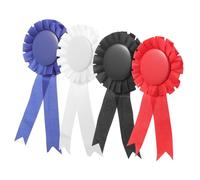 MAGICLULU 4 Pièces Badges Vierges à Épingle pour Bricolage Rubans Décoratifs Personnalisables Insignes et Résistants pour Événements Fêtes et Jeux