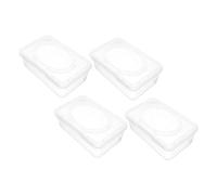 MAGICLULU 4 Pièces boite de lingettes bébé distributeur porte-lingettes transparent lingette bebe lingettes bebe lingette bébé étui à lingettes pour bébé récipient pour lingettes humides pp