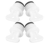 MAGICLULU 4 Pièces Bouchon pour Bouillotte en Caoutchouc Blanc Fermeture Étanche, Remplacement du Couvercle pour Bouillotte D'eau Chaude, Accessoire Pratique et Solide
