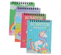 MAGICLULU 4 pièces Cahier de Dessin à Gratter DIY pour Garçon Fille Papier Épais Portable Motifs Uniques Créatifs pour Activités Manuelles et Développement de Imagination