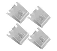 MAGICLULU 4 Pièces Clip de Séparation en Acier Inoxydable Argenté pour Réfrigérateur, Support Réglable et Crochet Arc en Queue d'aronde pour Étagère de Congélateur Domestique