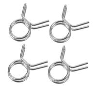 MAGICLULU 4 Pièces Colliers de Serrage Robustes pour Tuyaux Huile Clips Ressort Résistants et Faciles à Installer Compatibles Lignes Carburant Fixation Sécurisée sans Fuite Lot de Argentées